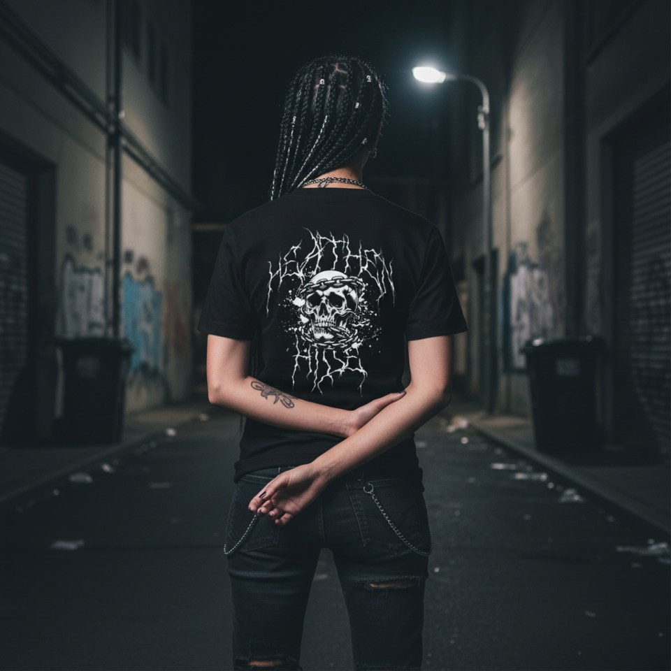 Heathen Hide Skull & Chains Unisex premium eco t-shirt