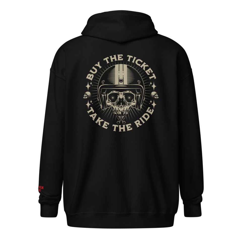 Buy The Ticket Take The Ride Unisex heavy blend zip hoodie