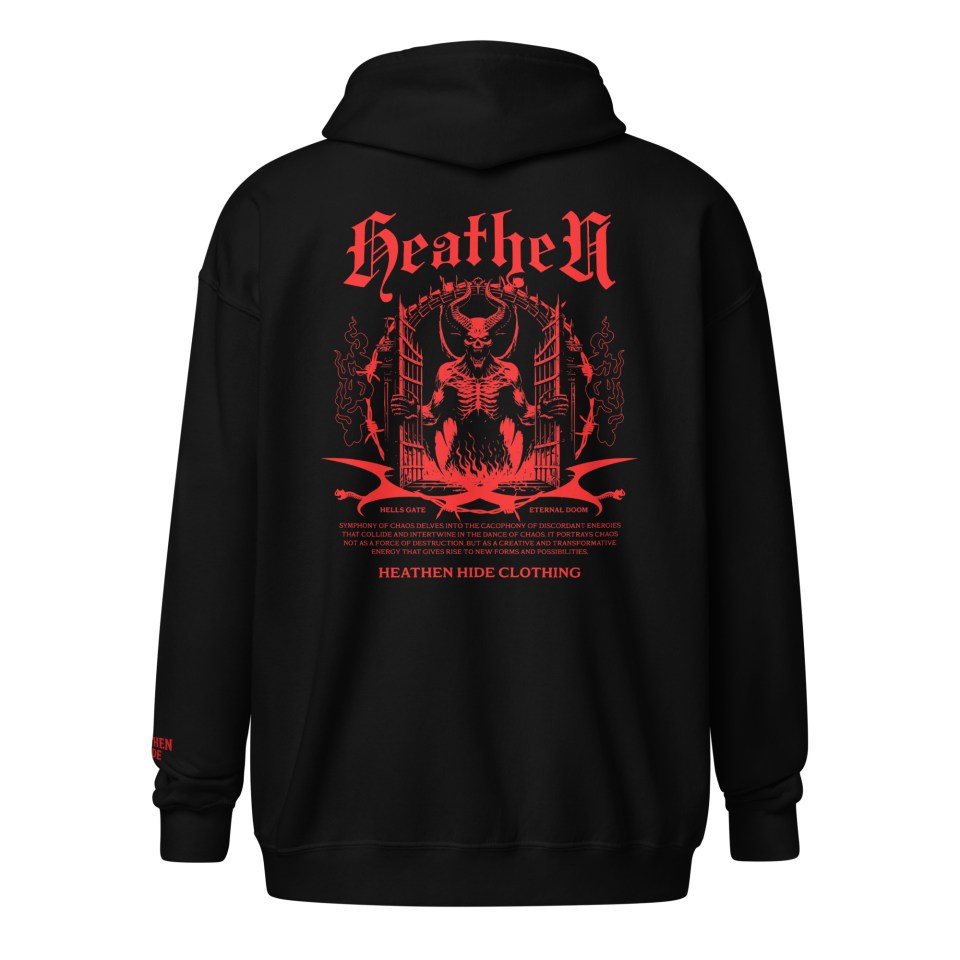 Heathen Hells Gate Unisex heavy blend zip hoodie