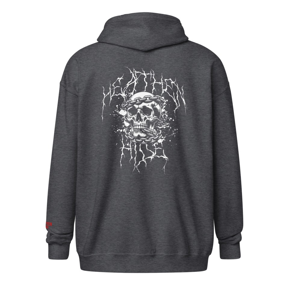 Heathen Hide Skull & Chains Unisex heavy blend zip hoodie