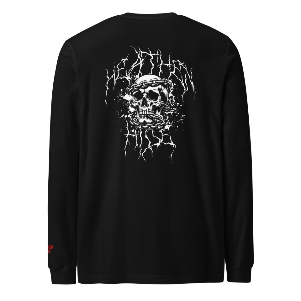 Heathen Hide Skull & Chains Unisex Long Sleeve Tee