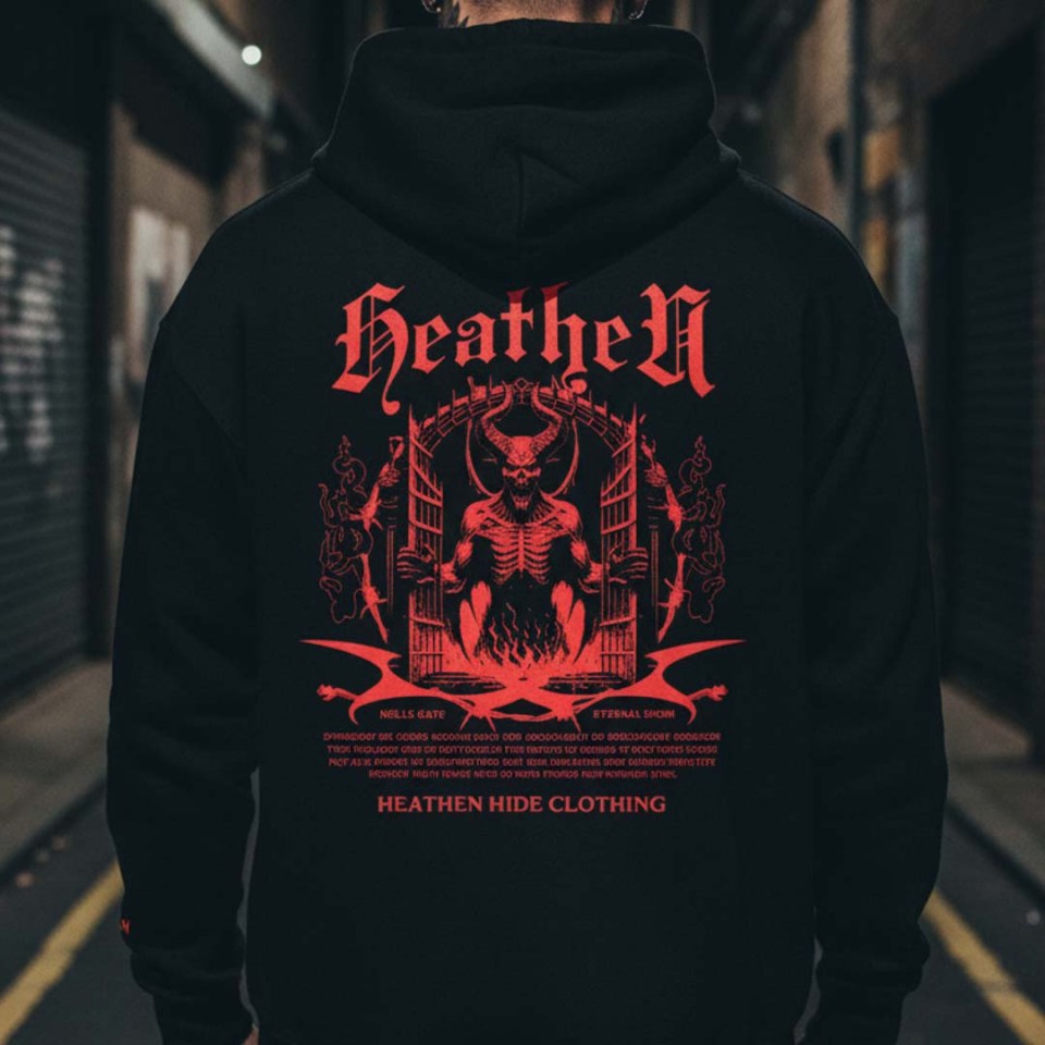 Heathen Hells Gate Unisex heavy blend zip hoodie