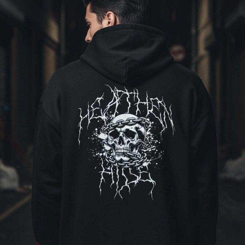Heathen Hide Skull & Chains Unisex Hoodie