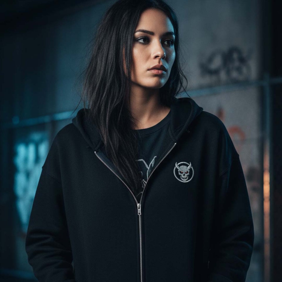 Heathen Hide Embroidered Logo Unisex heavy blend zip hoodie