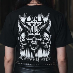 Heathen Hide Demon Skulls Unisex premium eco t-shirt